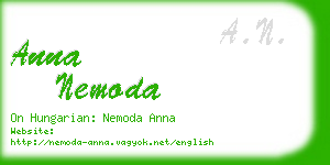 anna nemoda business card